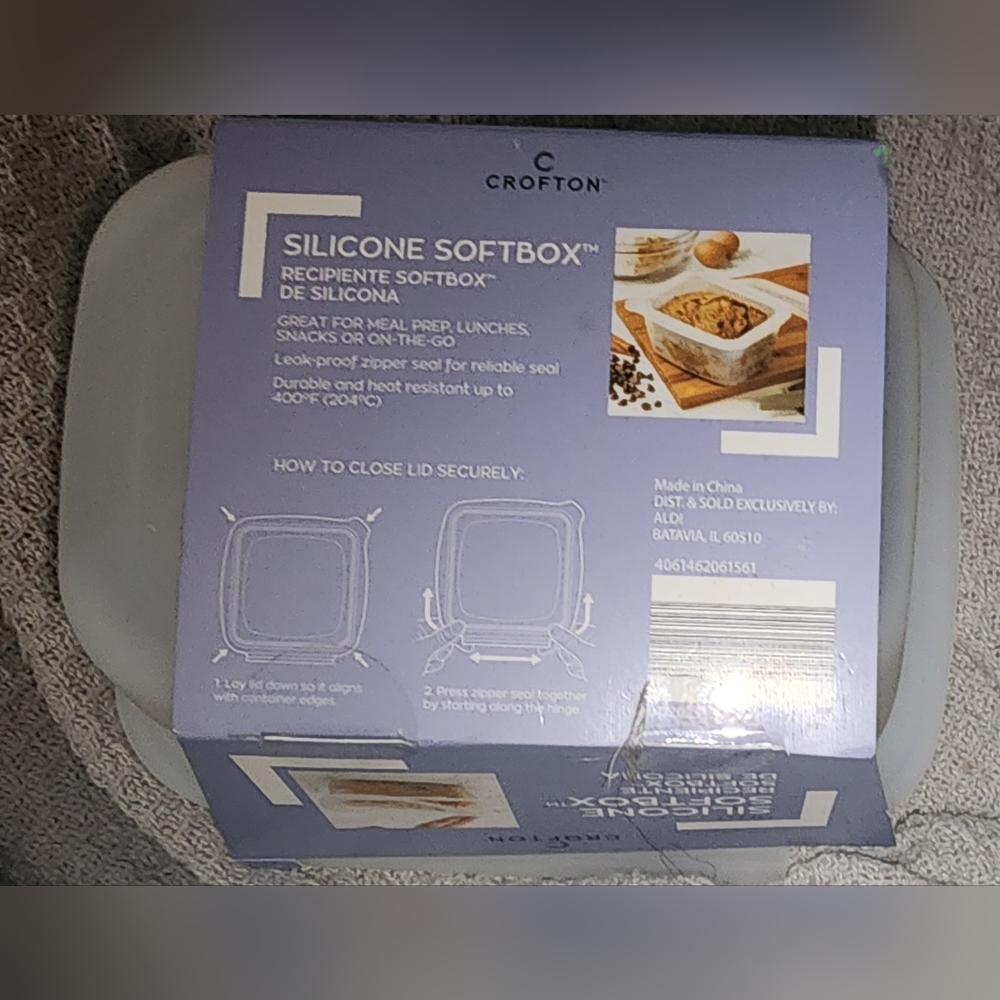 Croton Silicone Softbox Food Storage - Gray